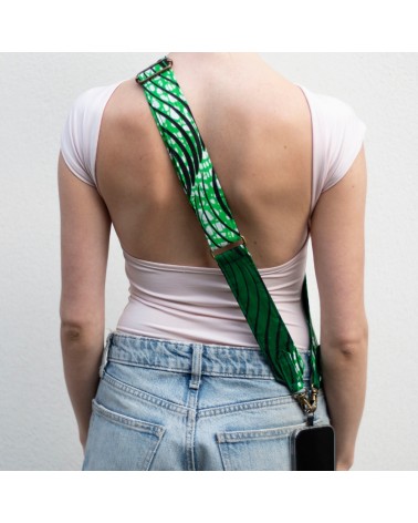 bandouliere verte porte de dos