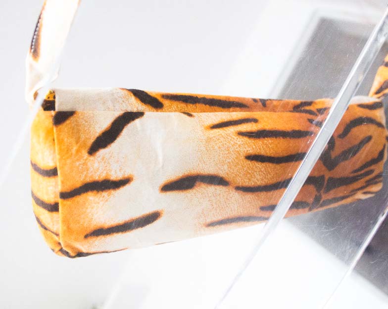 Chouchou imprimé léopard baggida fait main en France - Made in france